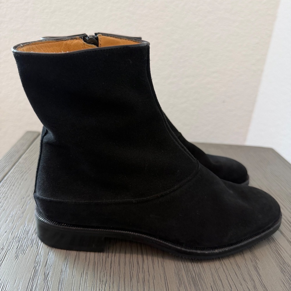 Gravati Neiman Marcus Black Suede Ankle Boots Handmade Italy Womens 6.5 M